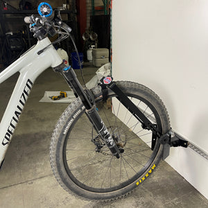 90 Degree Clamping L-Track Wheel Chock for Bicycles / Dirt Bikes - Pro Plus