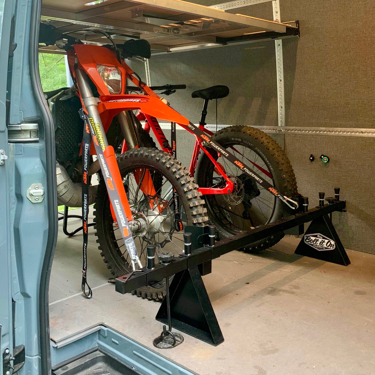 Motorcycle Transport & Bike Hauling Systems for Vans - Bolt It On