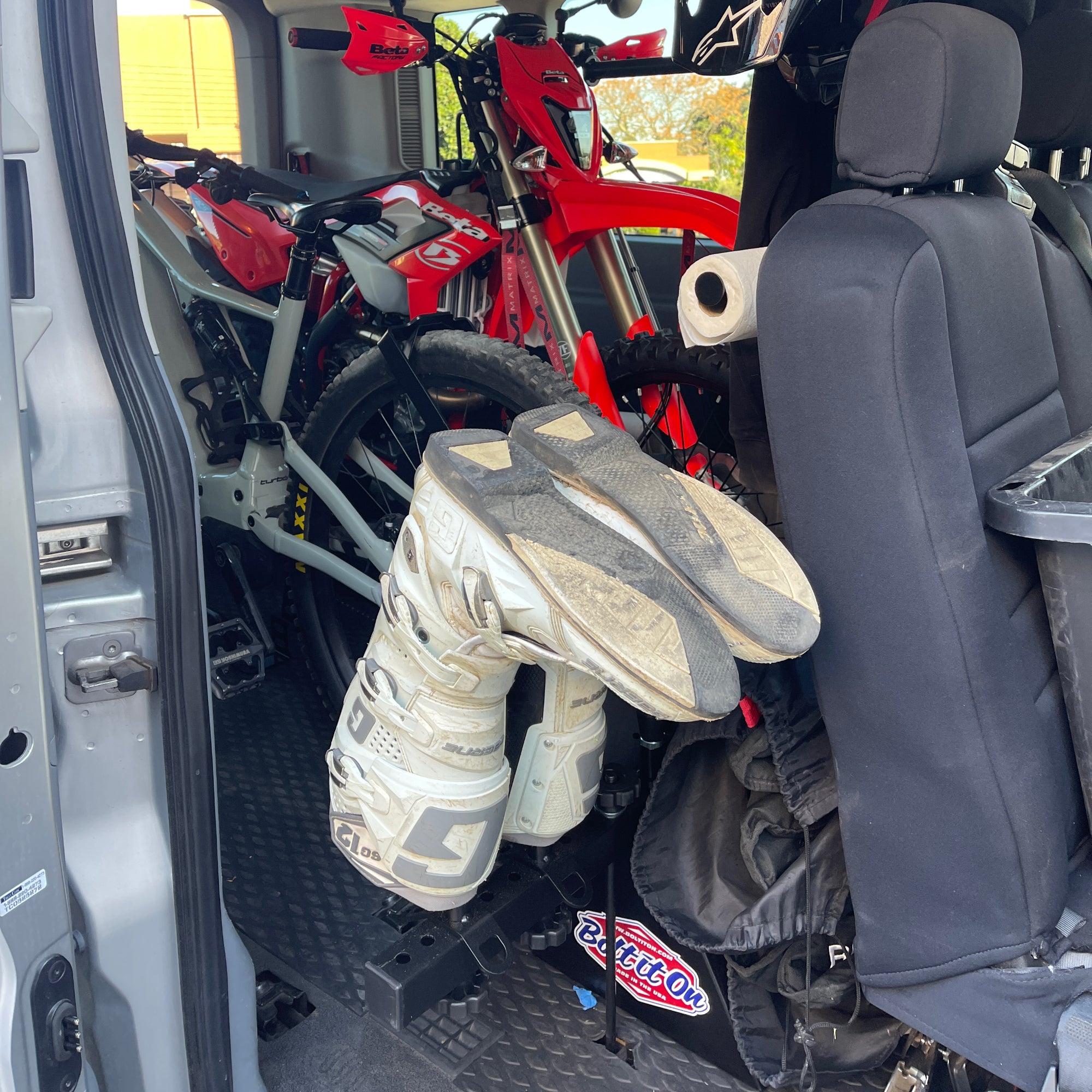 Motorcycle boot holder