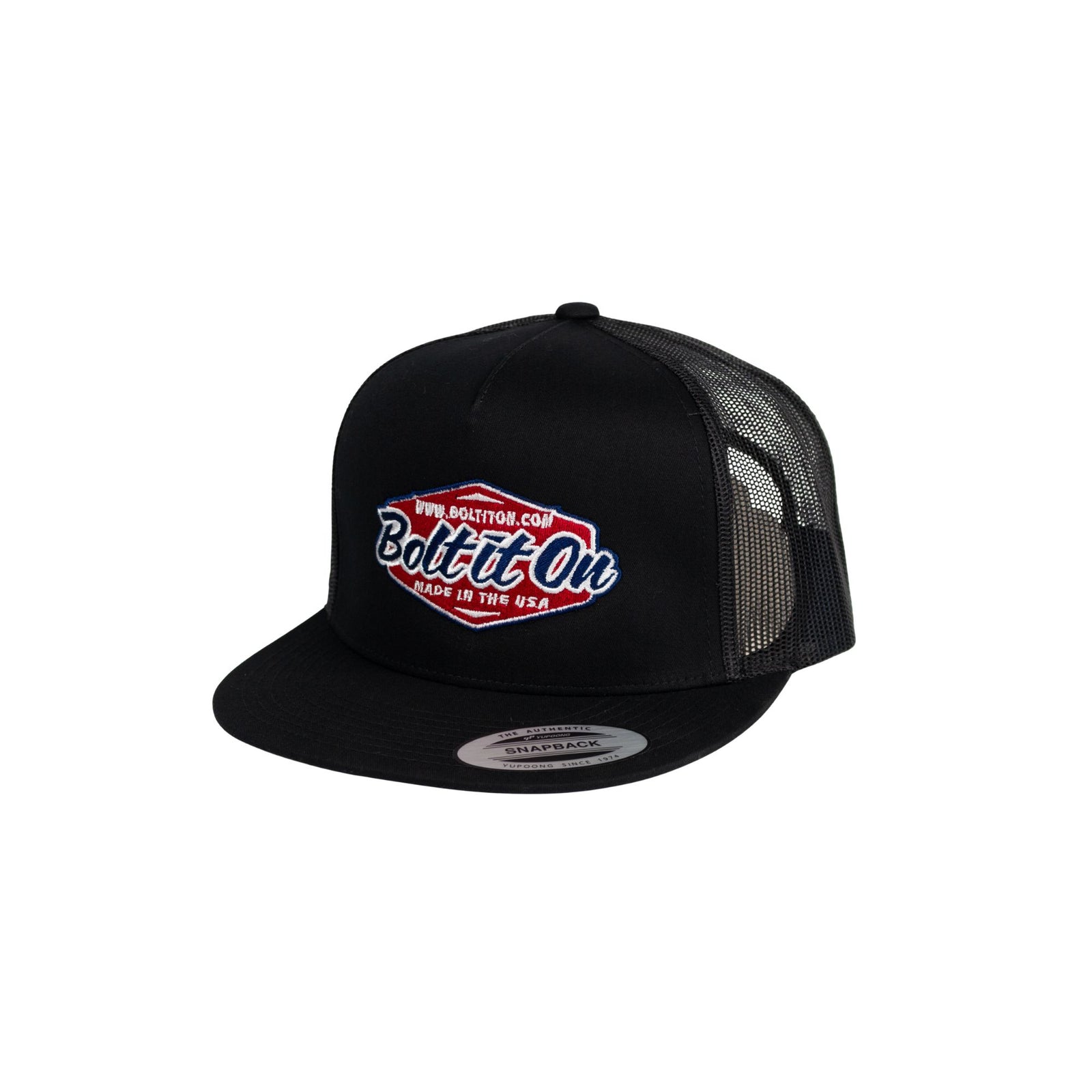Bolt It On Embroidered Trucker Hat - Red, White & Blue