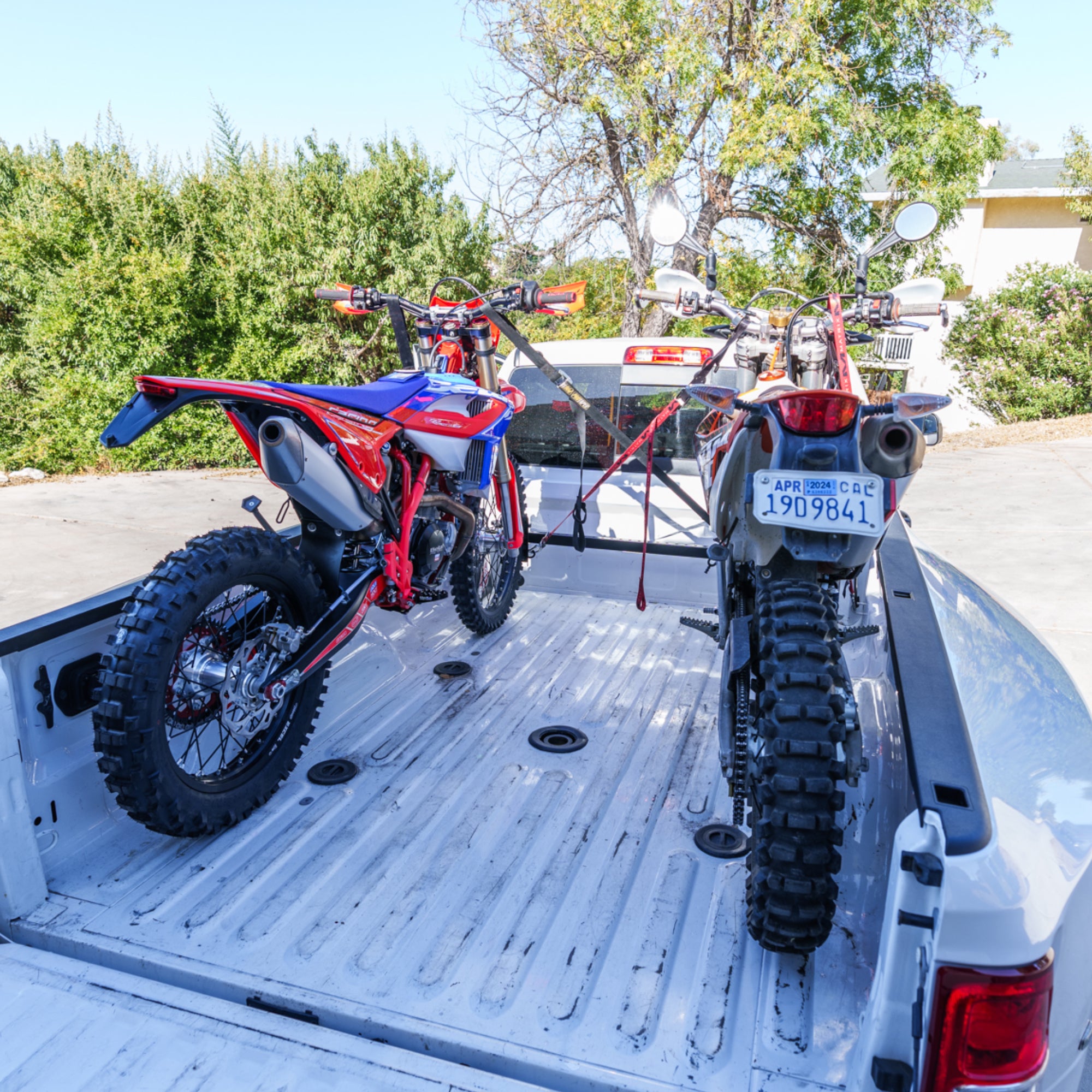 2 Dirt Bike & Bicycle Hauling System - Dodge Truck - Bolt It On