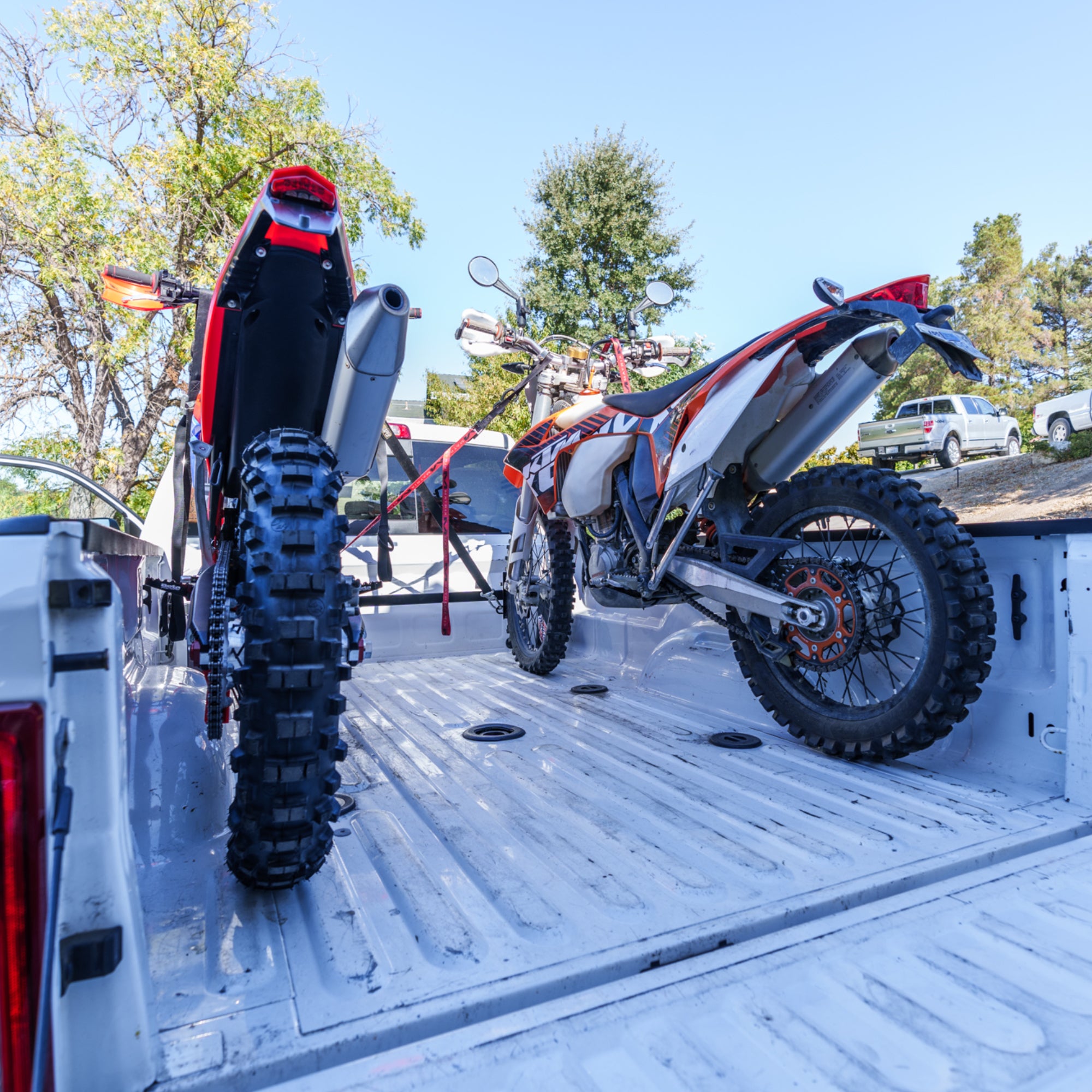 Bolt It On Dodge Ram motorcycle & bicycle transport system.