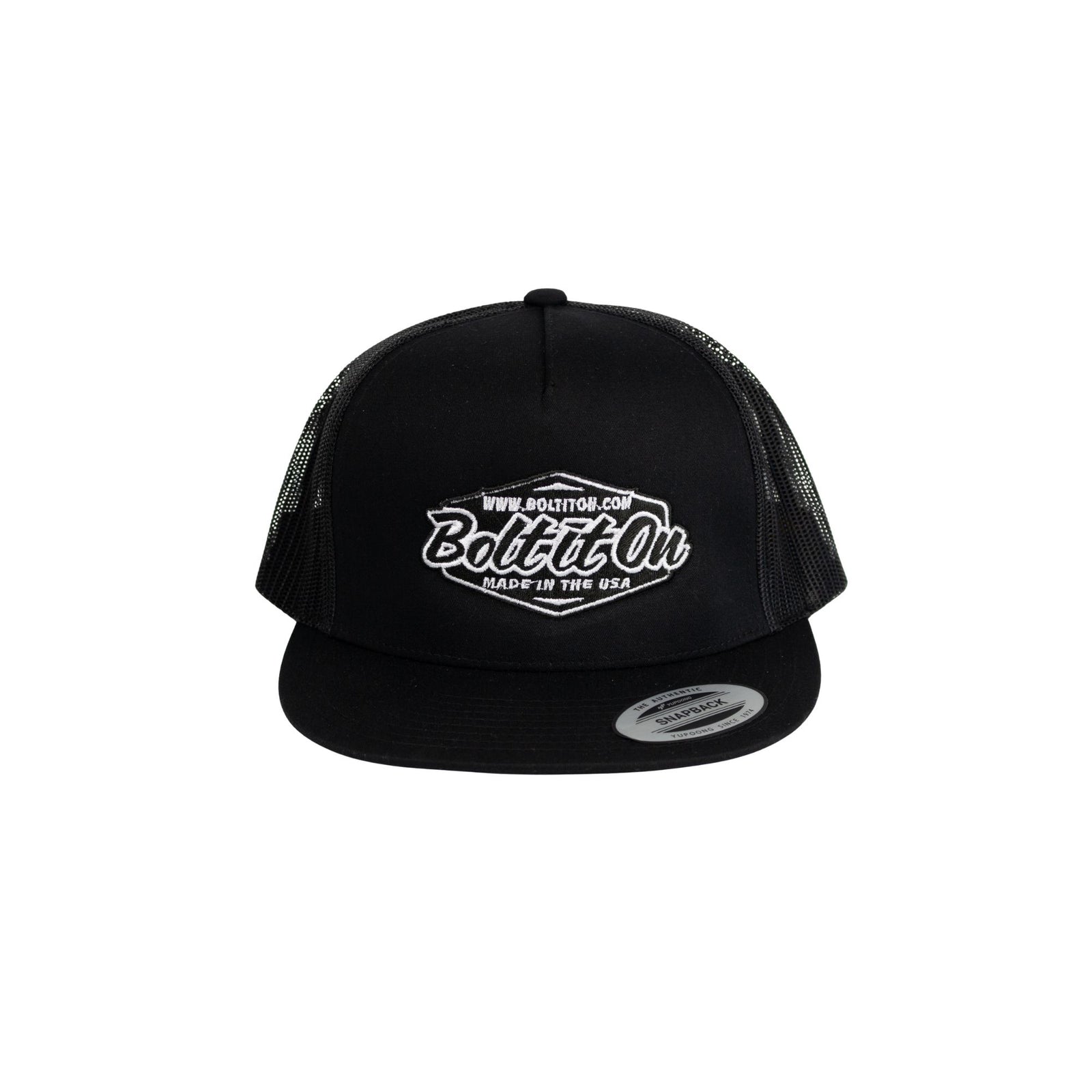 Bolt It On Embroidered Trucker Hat - Black & White