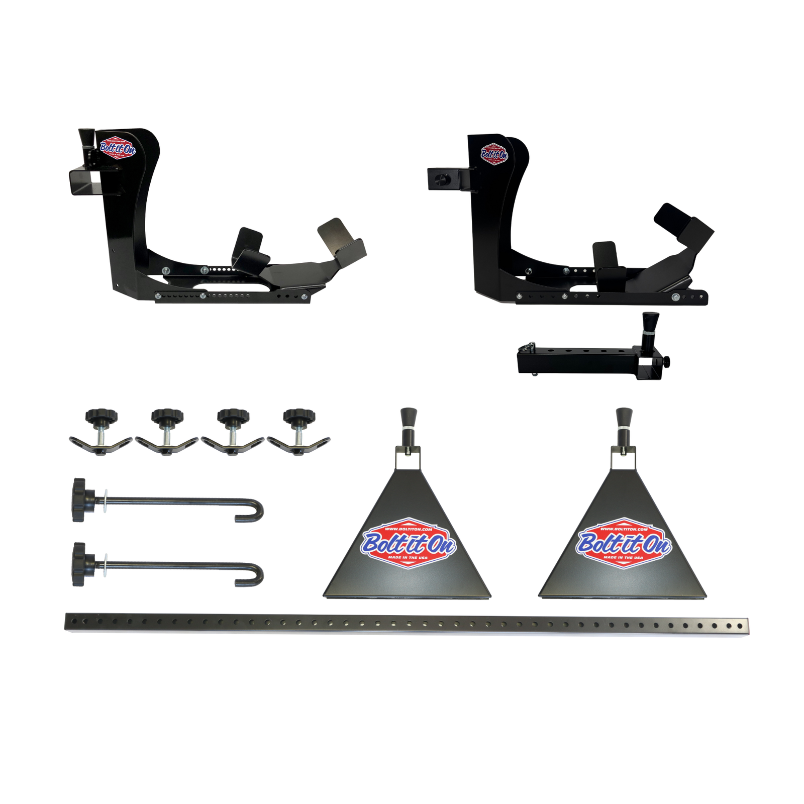 2 Harley / Indian / Cruiser Offset Tie Down & Roll On Wheel Chock System