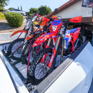 3 dirt bike and motorcycle transport system for Dodge Ram
