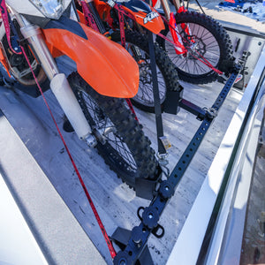 Dodge Ram motorcycle and mountain bike tie down system