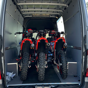 3 Dirt Bike / Bicycle "Shorty" Rack System for Vans