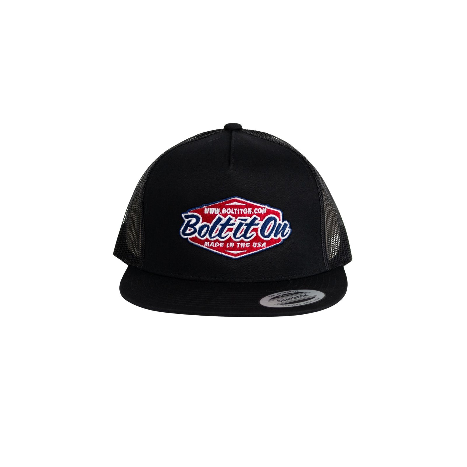 Bolt It On Embroidered Trucker Hat - Red, White & Blue