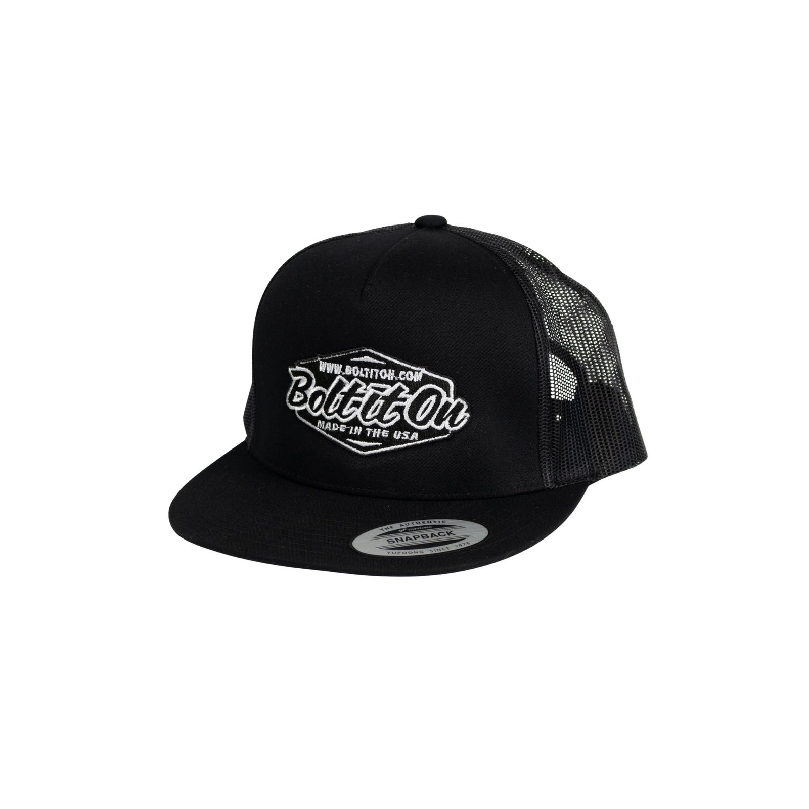 Bolt It On Embroidered Trucker Hat - Black & White