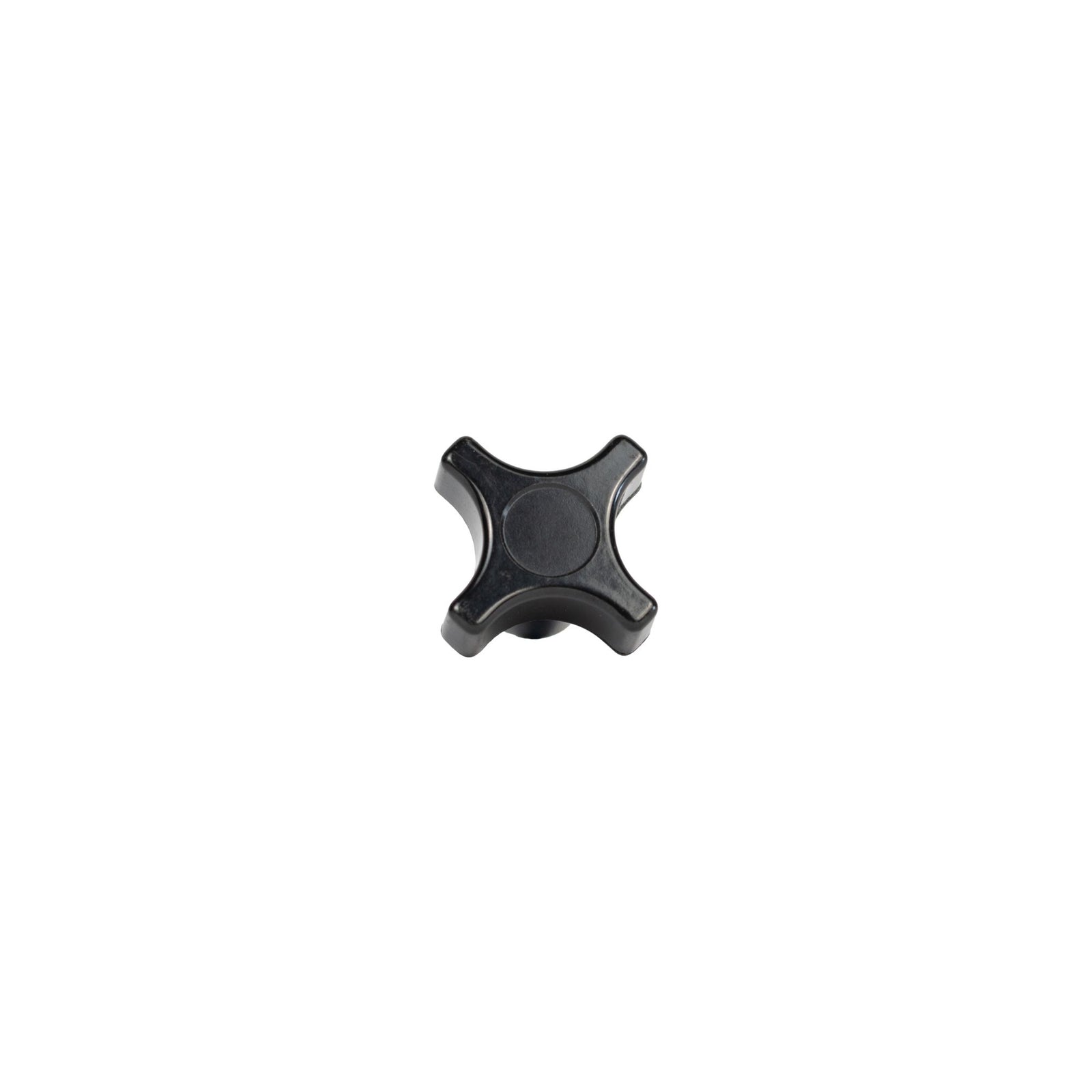 Black star-shaped object on a white background