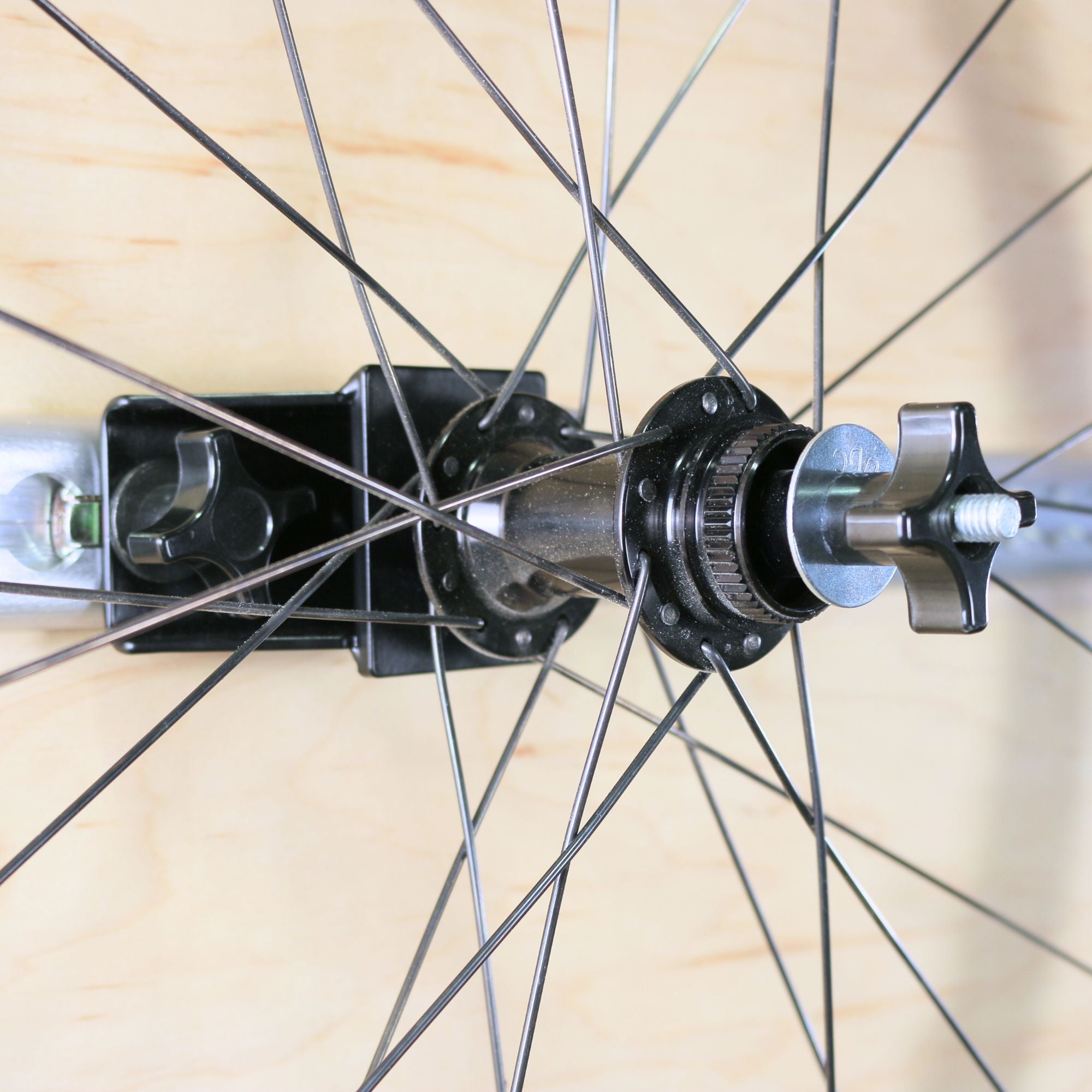 Road bike wheel holder