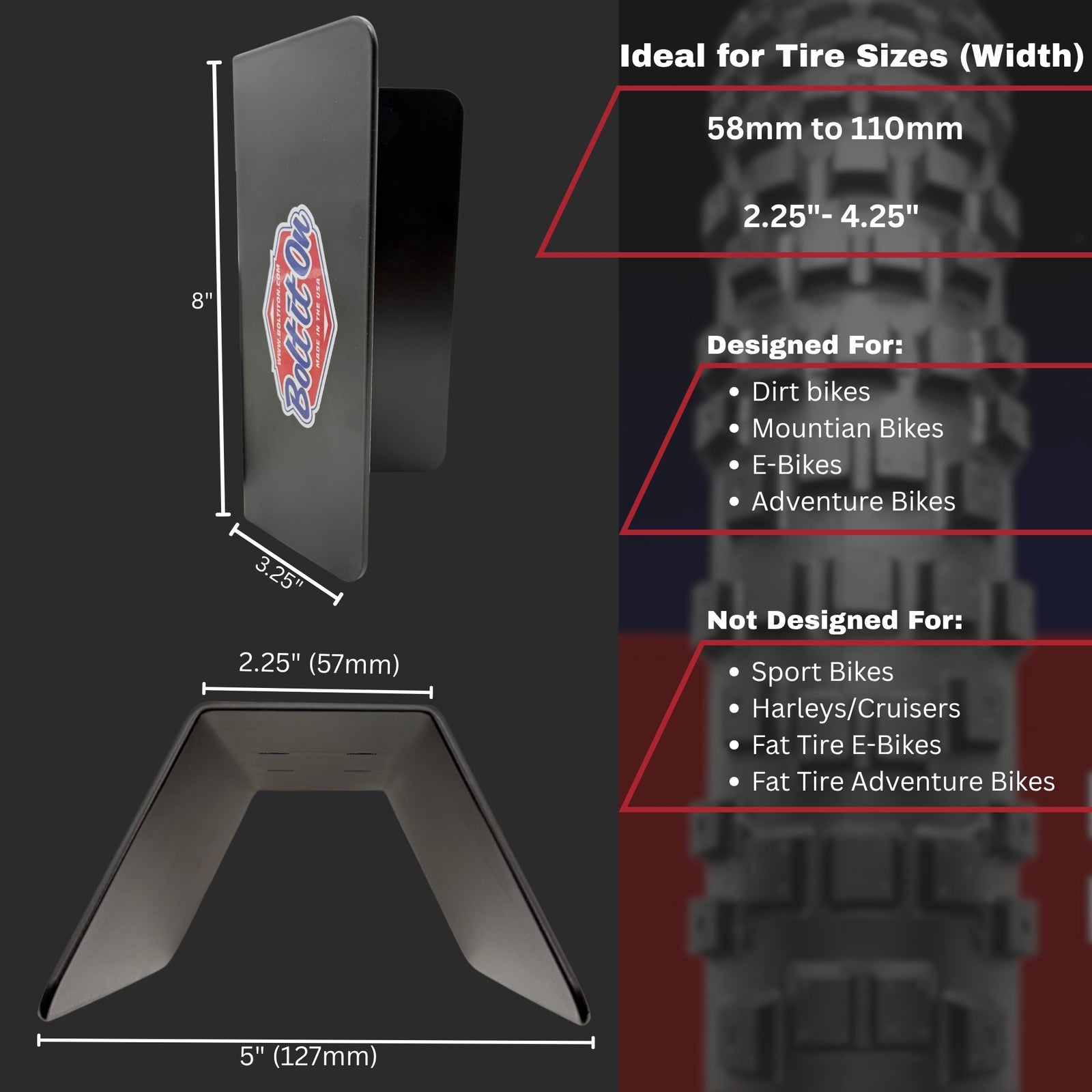 Motorcycle floor mounted wheel chock