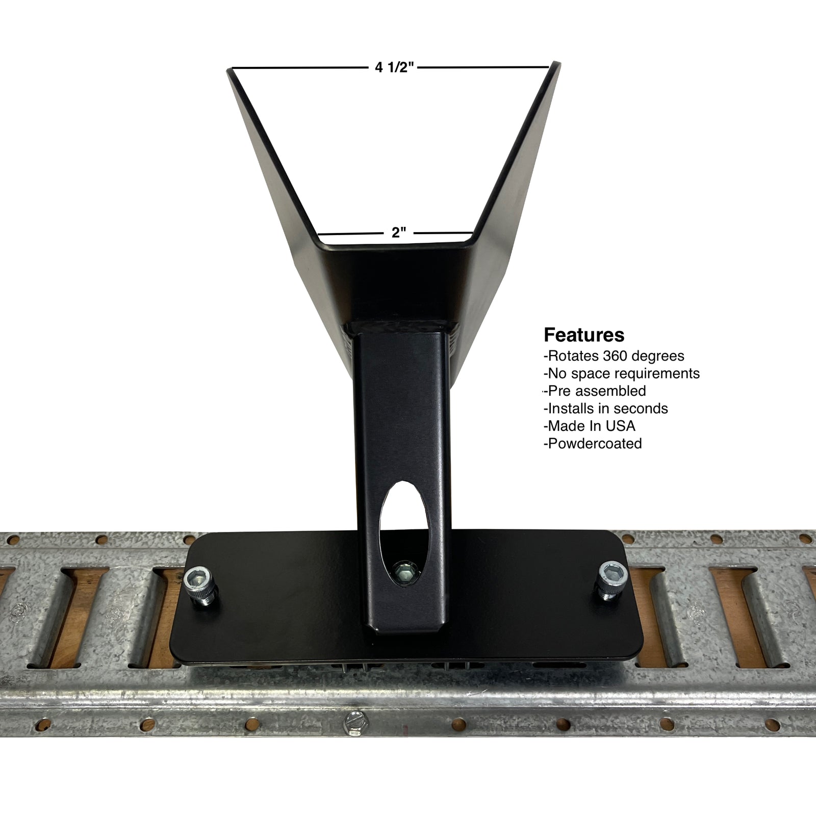 Motorcycle floor mounted wheel chock