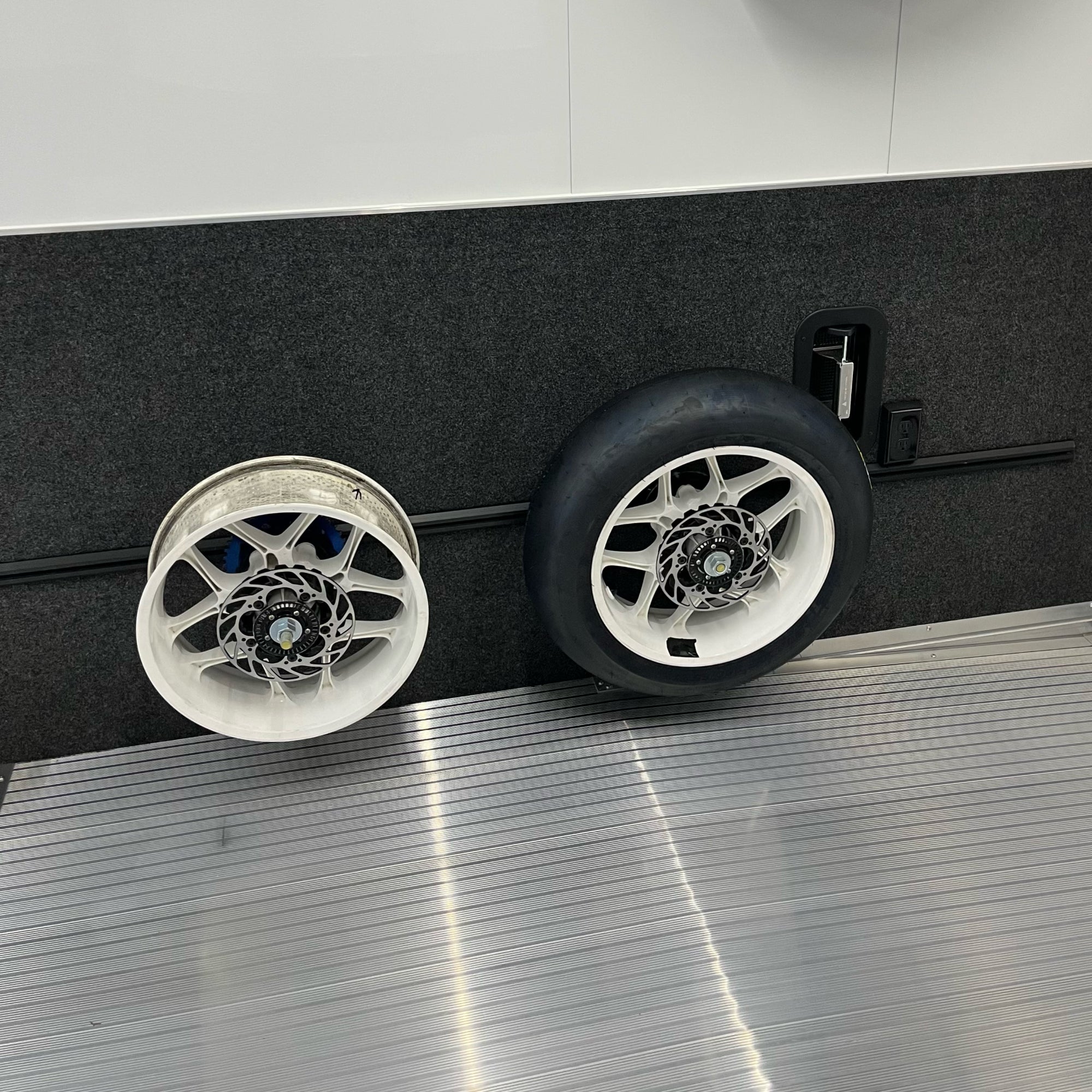 Sport Bike Wheel Holder - L & E Track