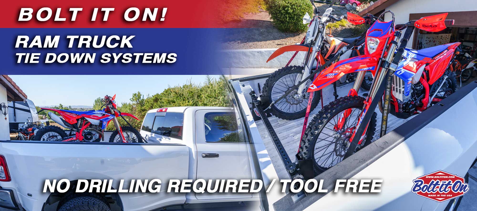 The #1 Tool-Free Motorcycle and Bicycle Tie Down System Since 2006